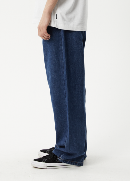 AFENDS Mens Fast Forward - Denim Ultra Baggy Jean - Authentic Blue