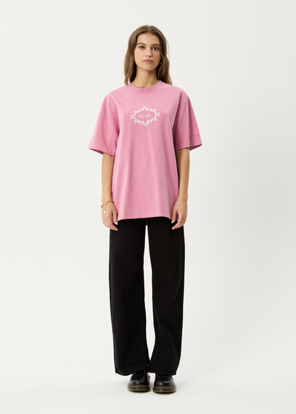 AFENDS Mens My Tribe - Heavyweight Retro Tee - Washed Marrakesh