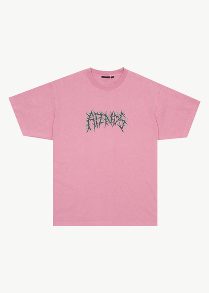 AFENDS Mens Heavy Petal - Heavyweight Boxy Tee - Washed Marrakesh