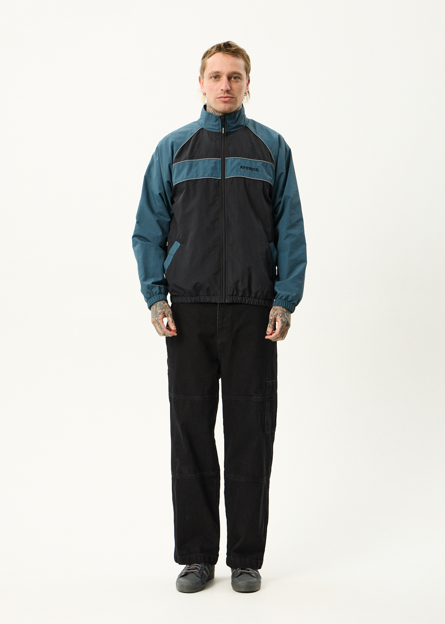 AFENDS Mens Spicy - Sports Spray Jacket - Black