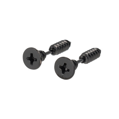Black Screw Earrings