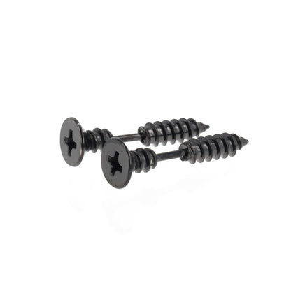 Black Screw Earrings