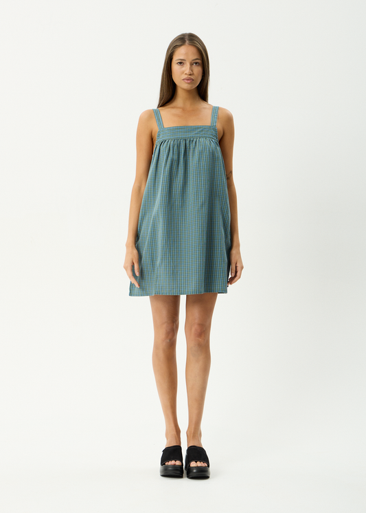AFENDS Womens Voyager - Mini Dress - Deep Olive Voyager