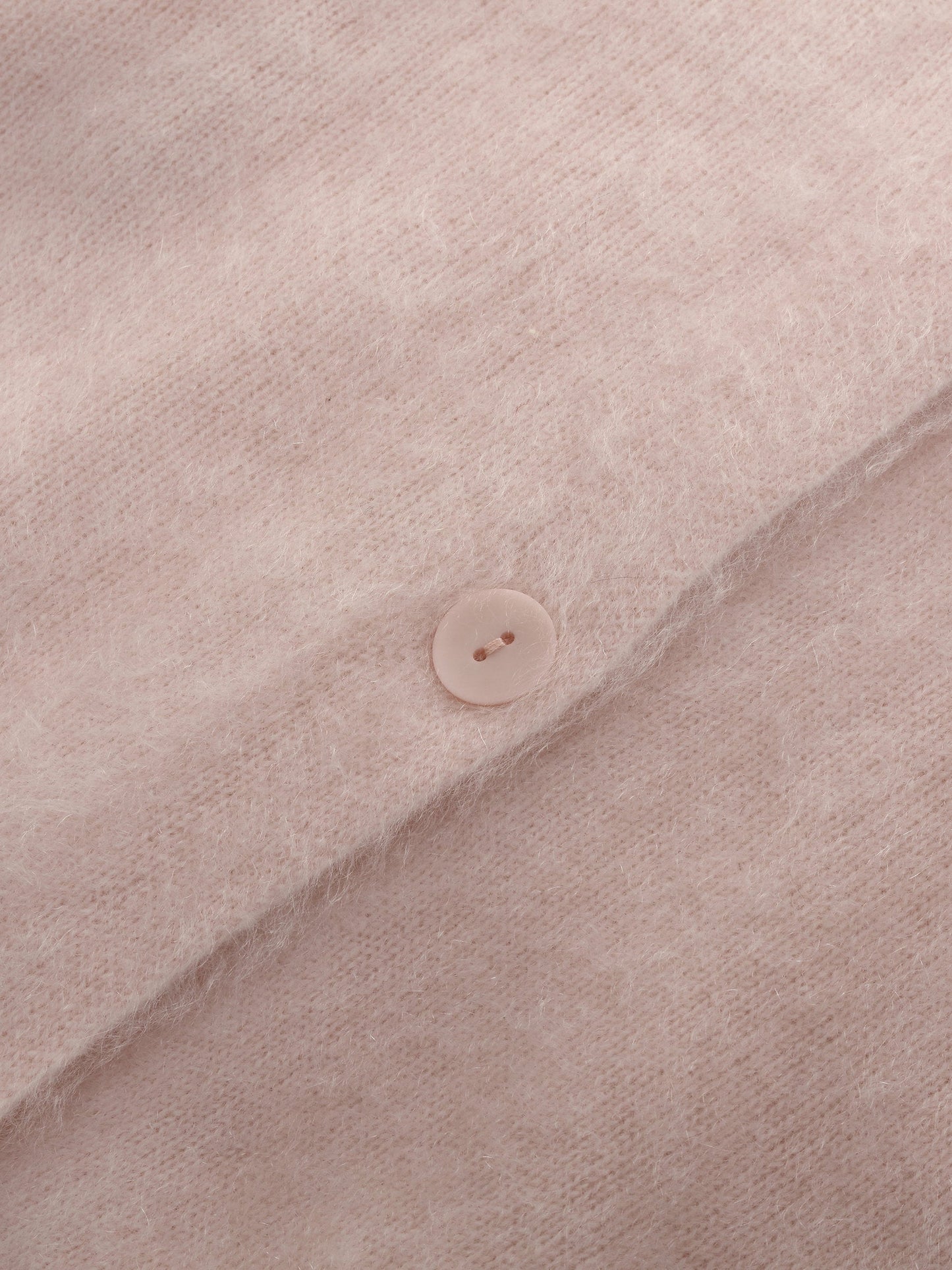 100% Brushed Cashmere V-Neck Women Cardigan