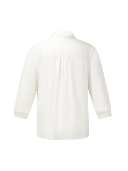 [Preview] 22MM Mulberry Silk Women Blouse With Silk Scarf