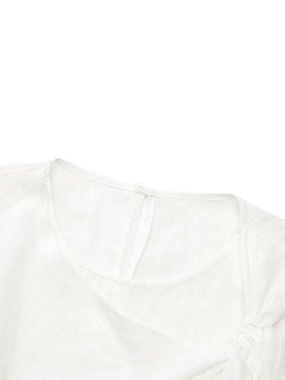 100% Linen Front Knot Tank Top And Pants Two-Piece Set