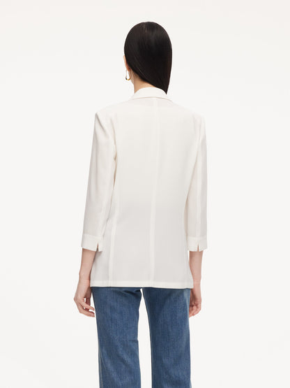 Acetate Blend Slim Fit Women Blazer