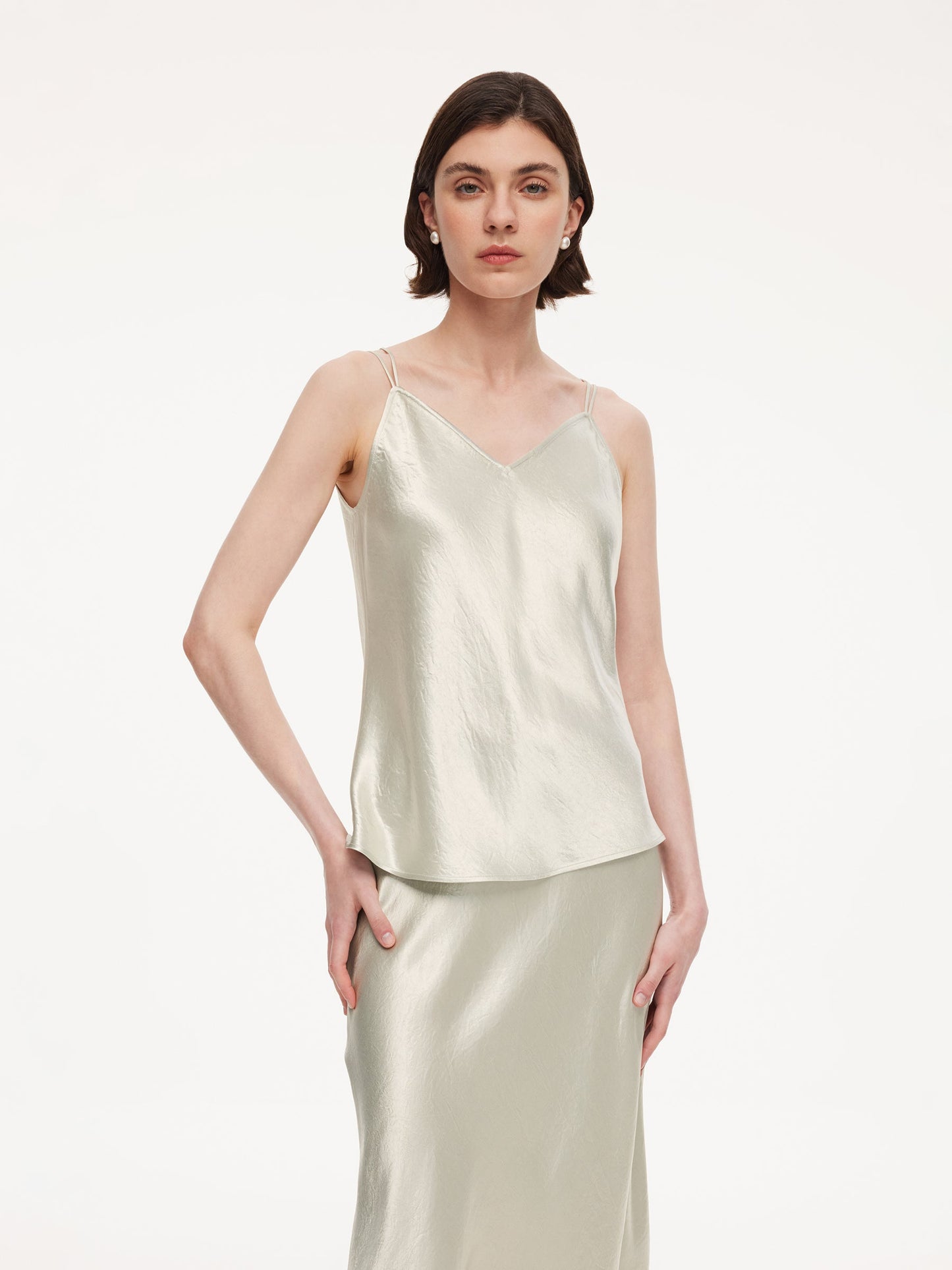 100% Acetate Women V-Neck Camisole
