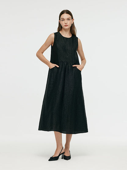 18 Momme Xiang Yun Silk Women Vest Midi Dress