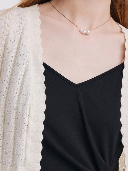 Cardigan And Slip Midi Work Dress Two-Piece Set