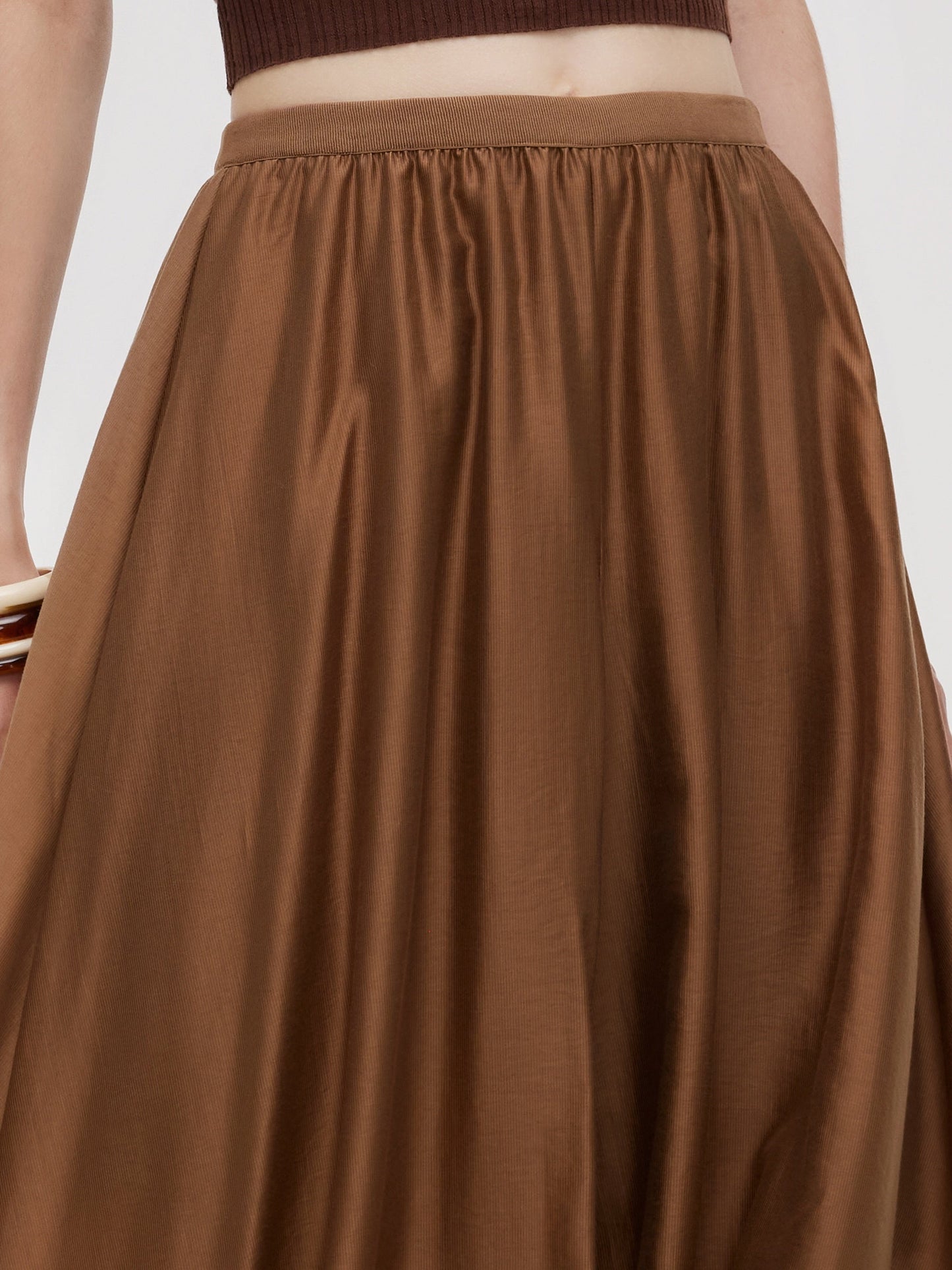 Tencel Blend Elastic Waist Women Culottes
