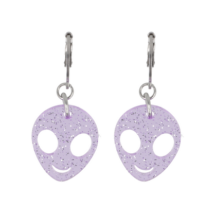 Beam Me Up! Alien Huggie Hoop Earrings