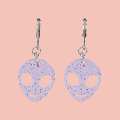 Beam Me Up! Alien Huggie Hoop Earrings
