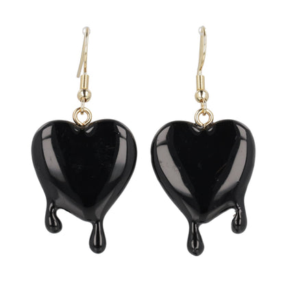 Black Bleeding Love Earrings