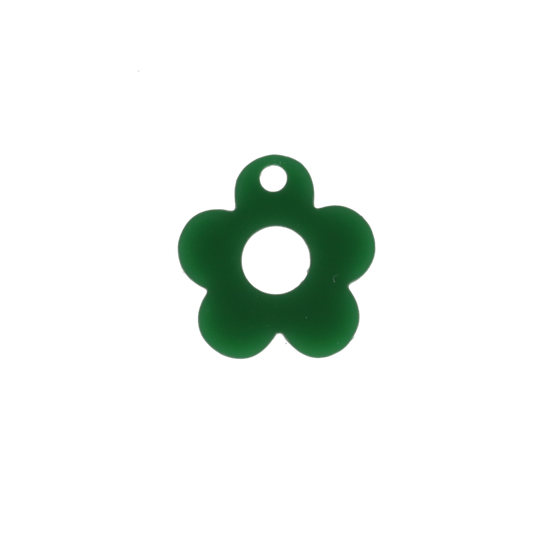 Blooming Botanicals Flower Charm (Dark Green)