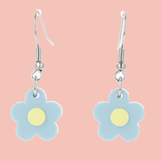Blooming Botanicals Flower Earrings (Blue)