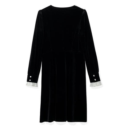 Velvet Patchwork Mini Dress