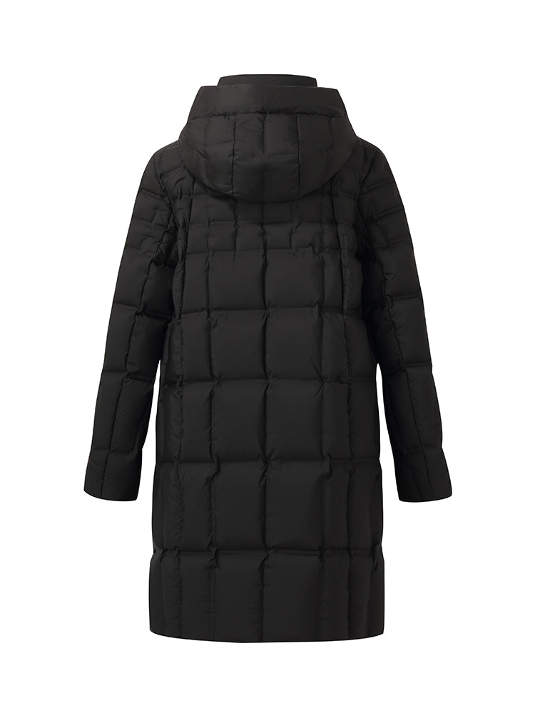Water-repellent And Windproof Hooded Goose Down Coat