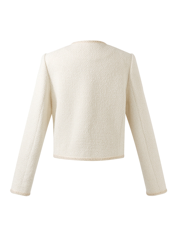 Tweed Boxy Women Crop Jacket