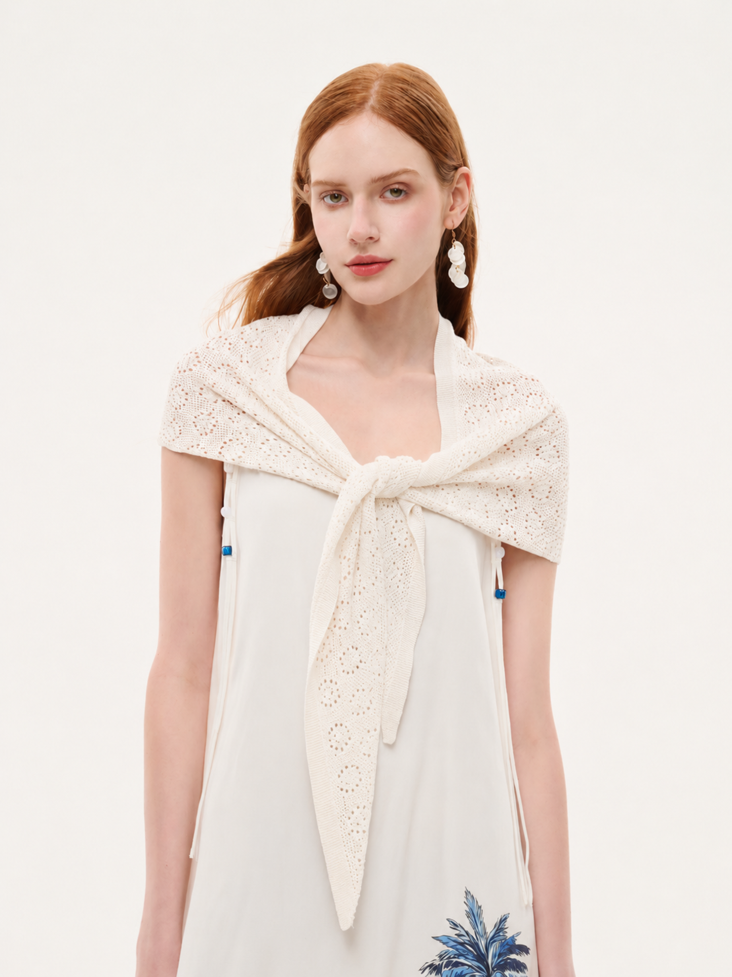 Crochet Triangle Women Knit Shawl