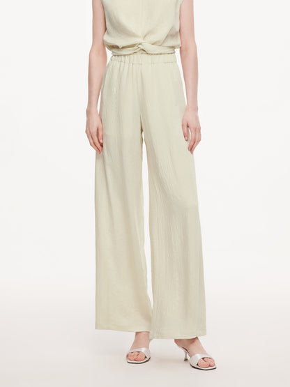 100% Acetate Straight Leg Women Pants