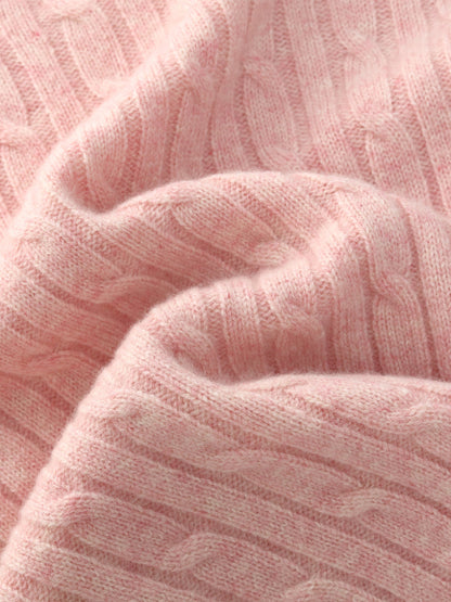 100% Wool Cable Knit Women Sweater