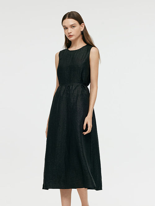 18 Momme Xiang Yun Silk Women Vest Midi Dress