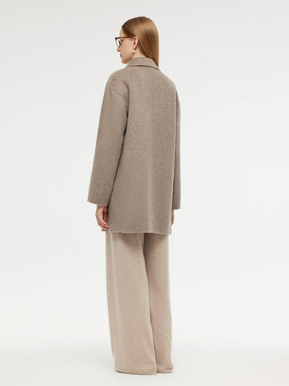 Wool Alpaca Women Mid-Length Coat