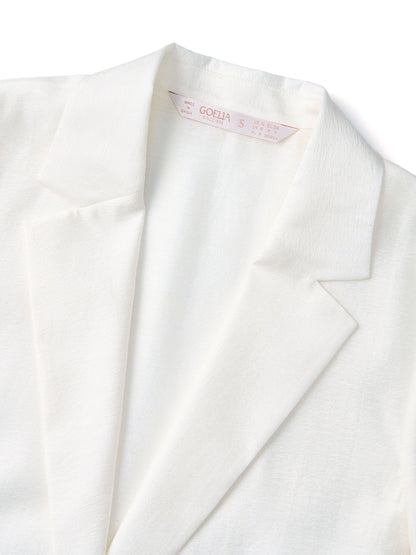 Tencel Acetate Blend 3/4 Sleeve Women Blazer