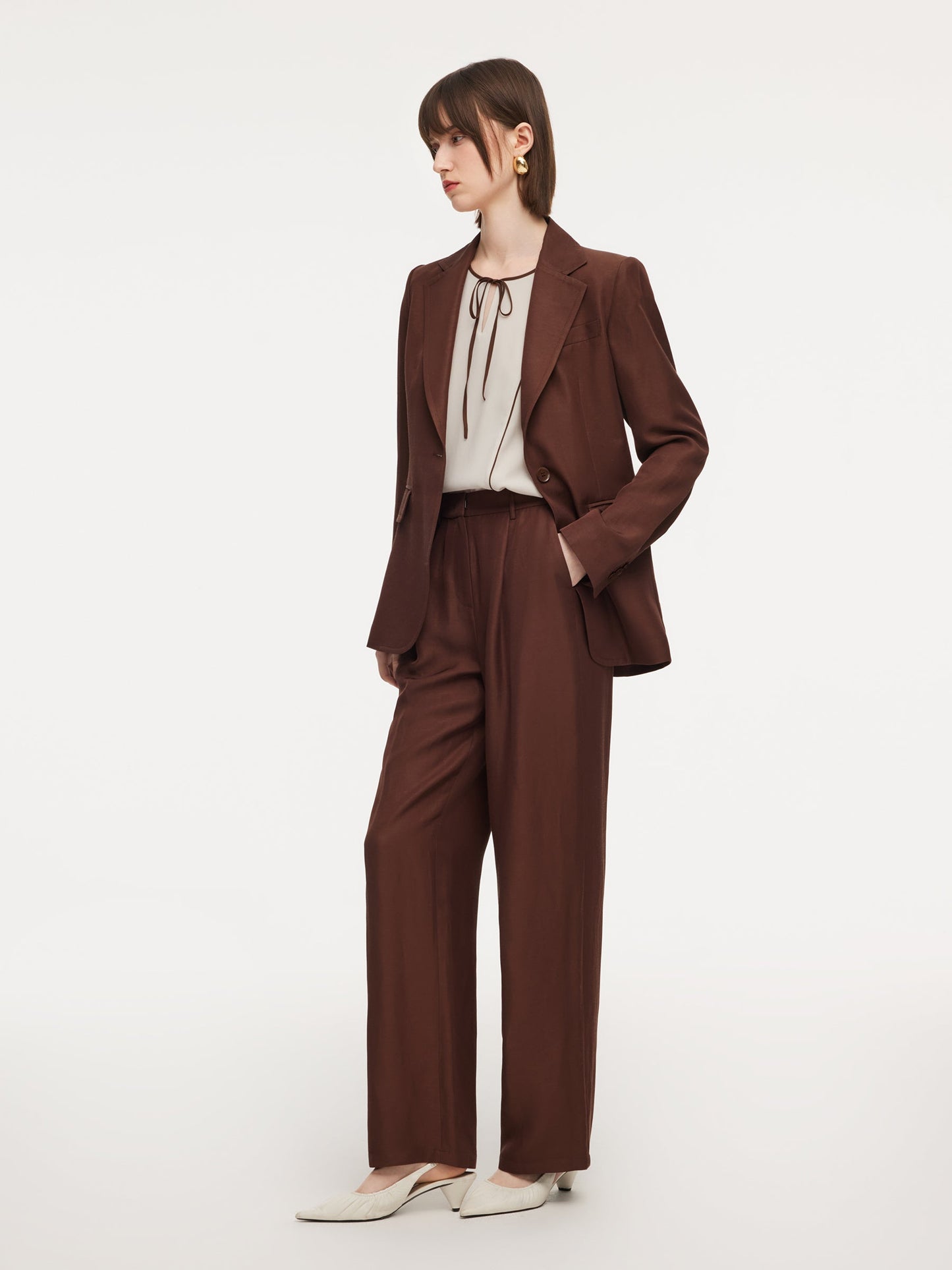 Tencel Acetate Linen Blend Women Pants