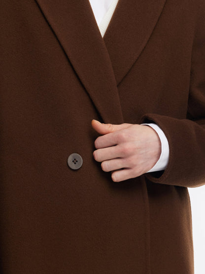 Cashmere Wool Blend Double-Faced Women Coat
