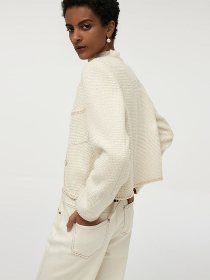 Tweed Boxy Women Crop Jacket