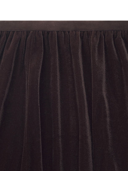 Velvet A-Line Elastic Waist Women Skirt
