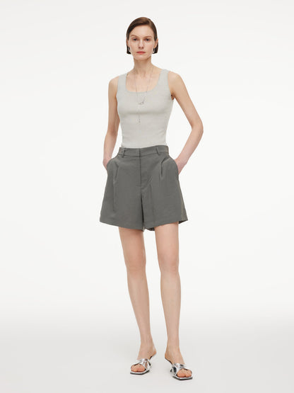Triacetate Blend Women A-Line Shorts
