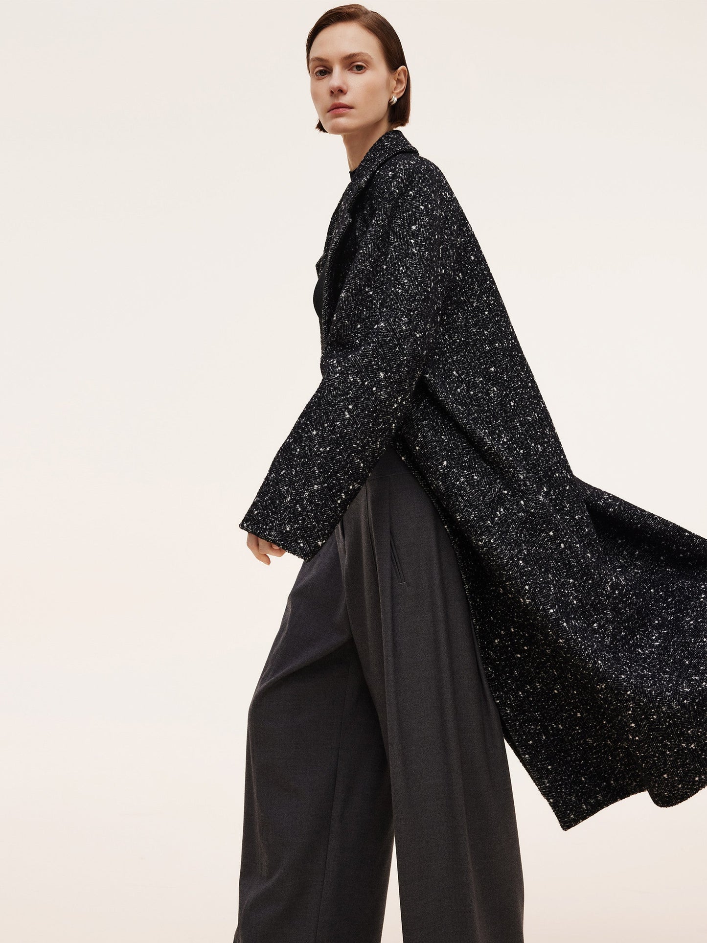 Wool Blend Unisex Oversized Coat