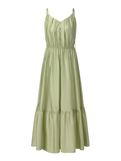 Tencel Blend Women Strap Maxi Dress