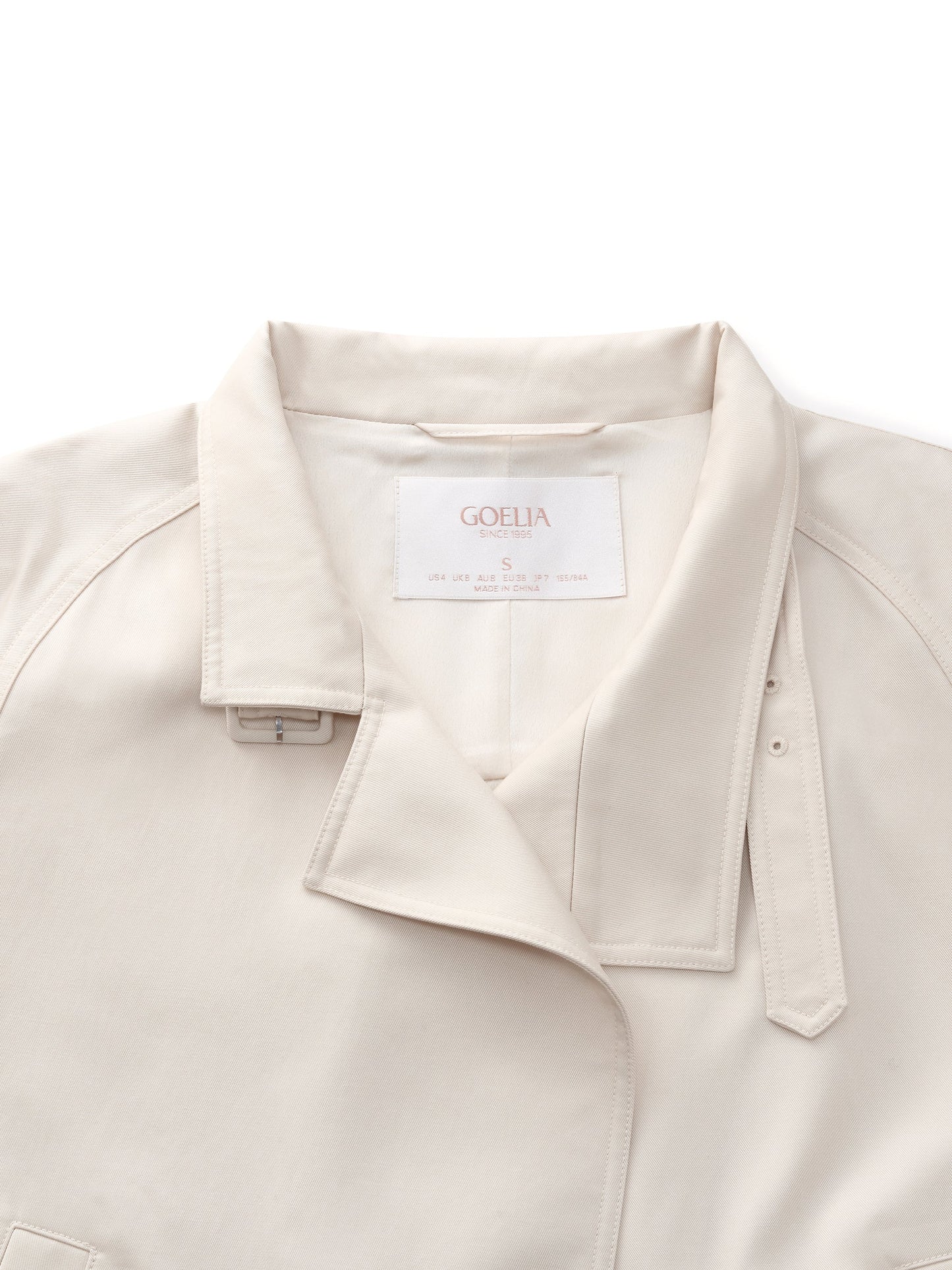Tencel Blend Drawstring Hem Women Short Trench Coat