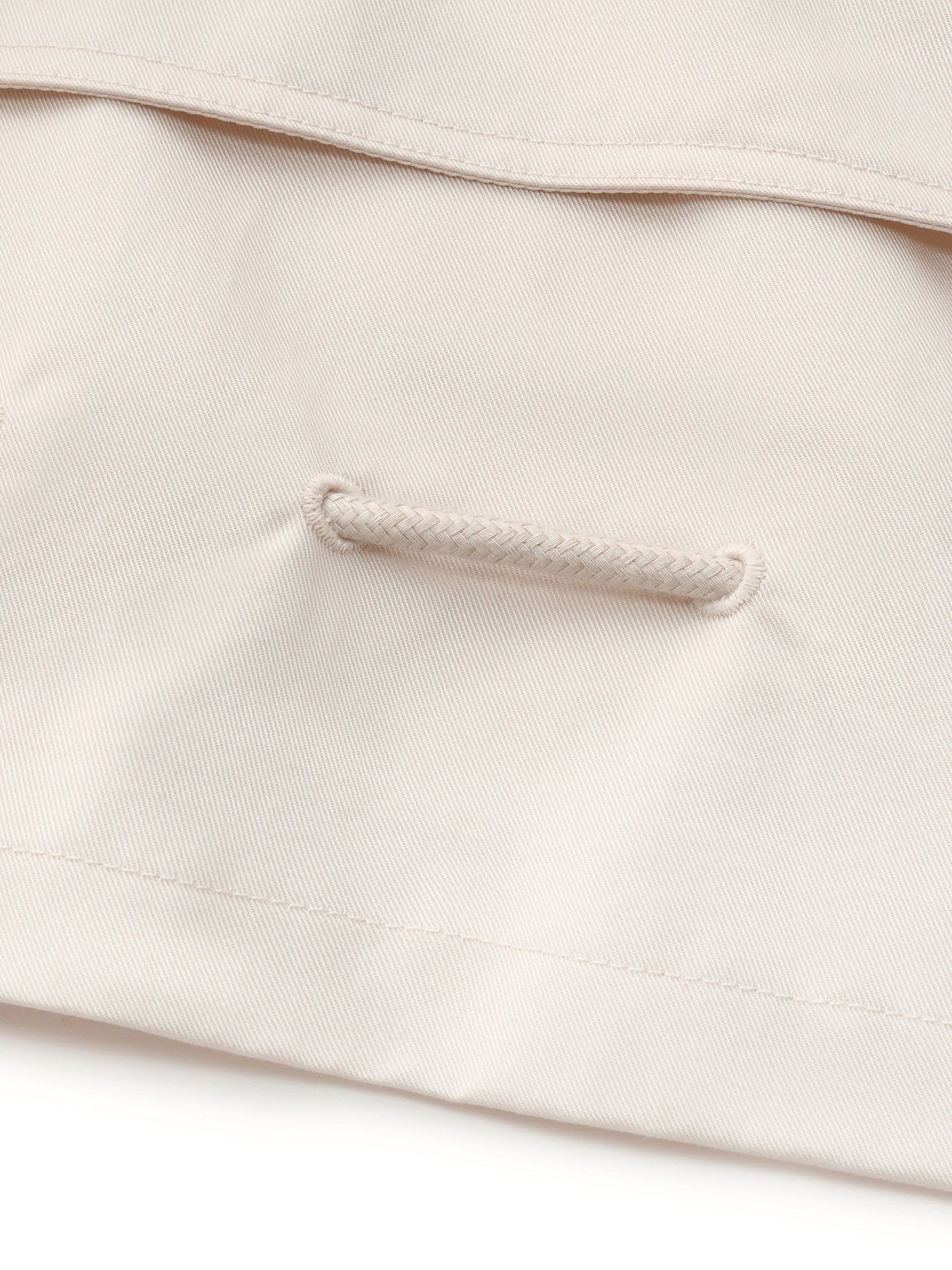 Tencel Blend Drawstring Hem Women Short Trench Coat
