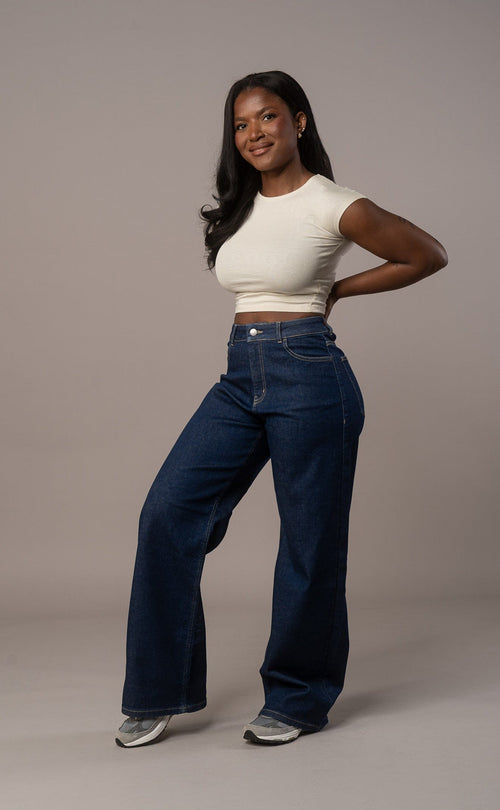 Womens Baggy Fitjeans - Dark Blue