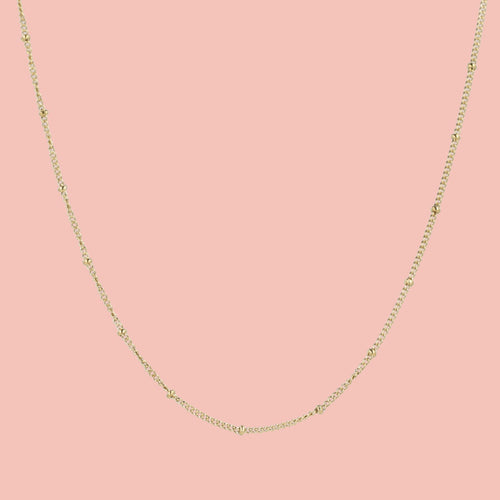 Beaded Necklace (Gold Plated)