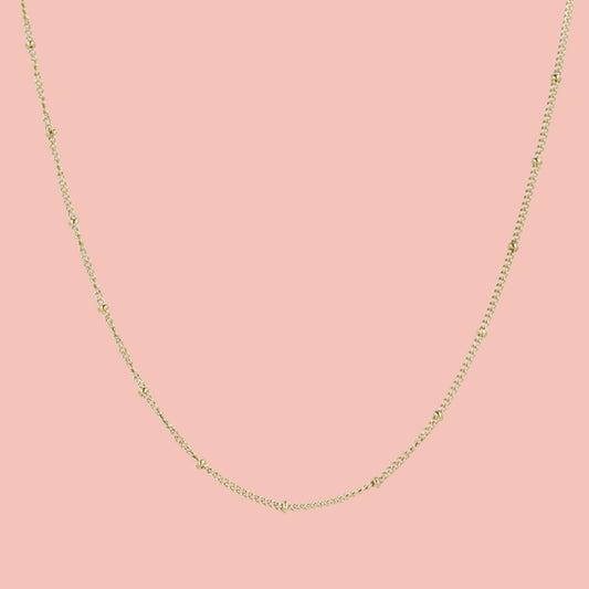 Beaded Necklace (Gold Plated)