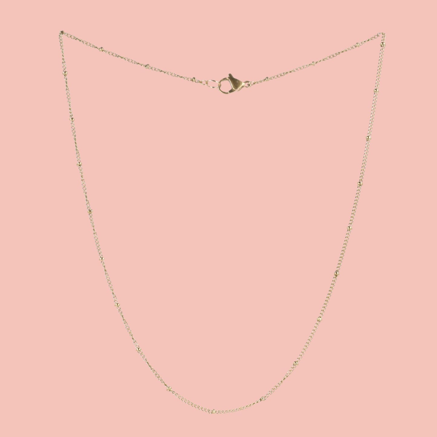 Beaded Necklace (Gold Plated)