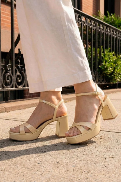 Bianca Low Sandal Sand Patent Leather